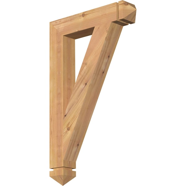 Ekena Millwork Traditional Arts & Crafts Smooth Bracket, Western Red Cedar, 3 1/2"W x 20"D x 32"H BKT04X20X32TRA03SWR - main